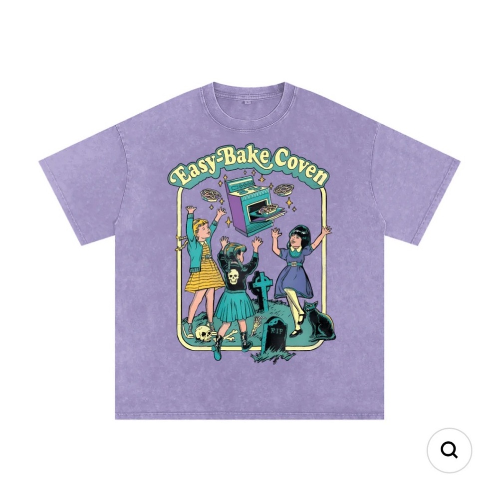 EASY BAKE COVEN ACID WASHED OVERSIZED TEE XL